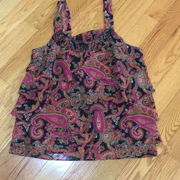 Lane Bryant Tops - GUC LANE BRYANT TOP with ruffles and sequins